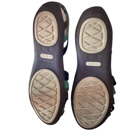 Crocs WomenS W10 Multicolor Strappy Slingback Sandals Lightweight & Comfortable - Picture 3 of 6